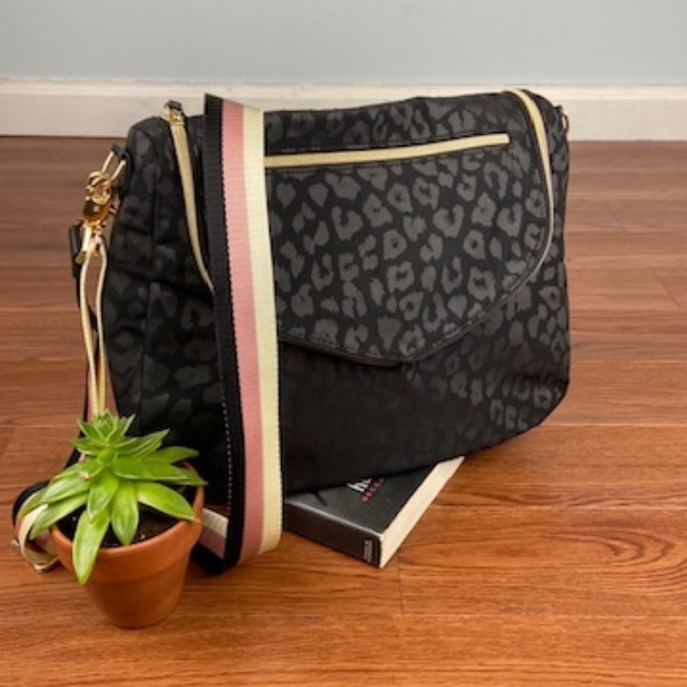 Stella & Dot Lady Boss Shoulder Bag with Customizable Strap - Black